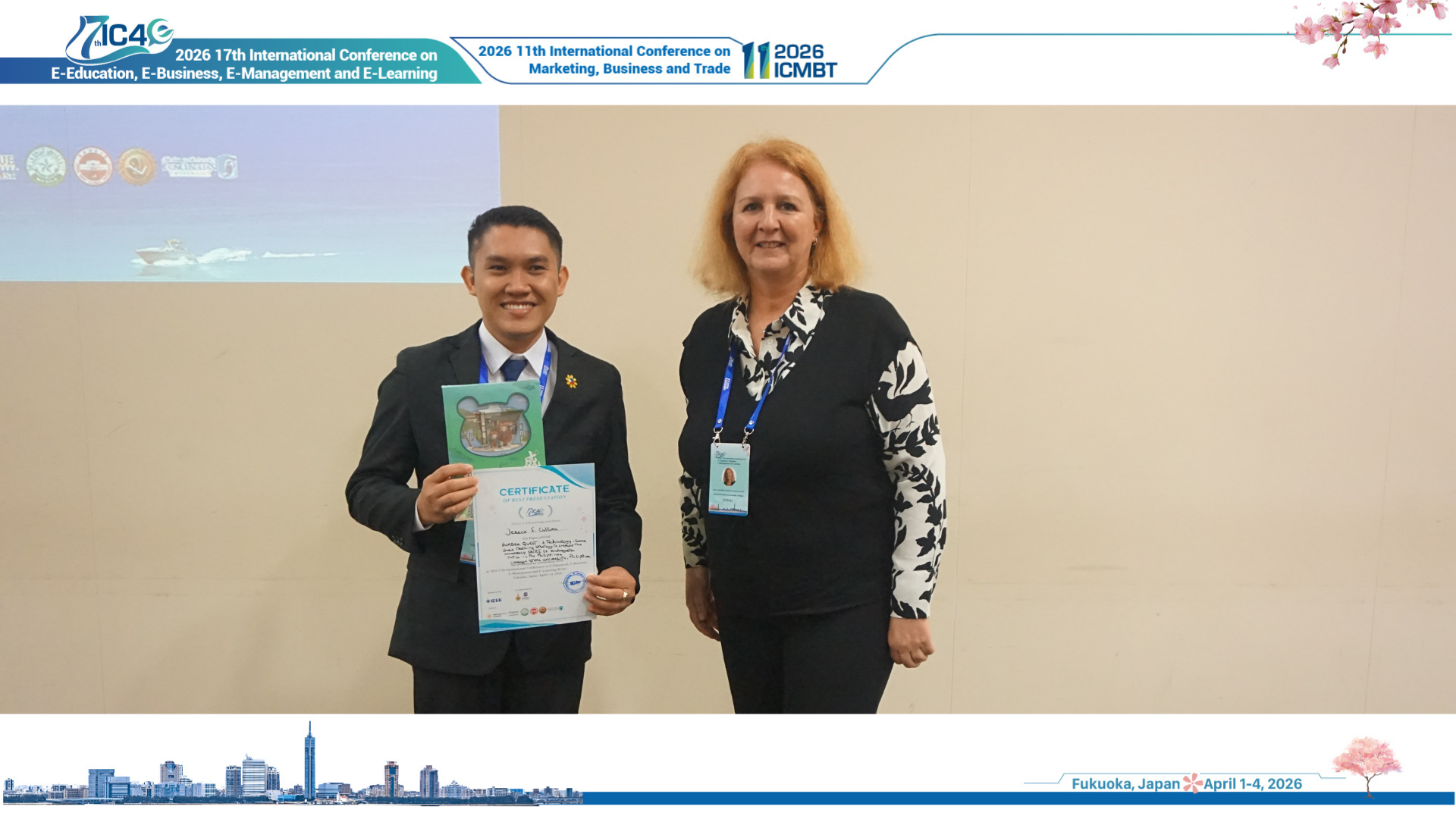 Best Presentation Award Winner - Special Session 1